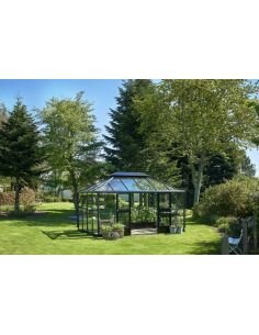 JULIANA - Serre de jardin grand Oase 13 m² verre trempé - Anthracite