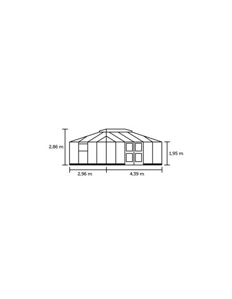 JULIANA - Serre de jardin grand Oase 13 m² verre trempé - Anthracite