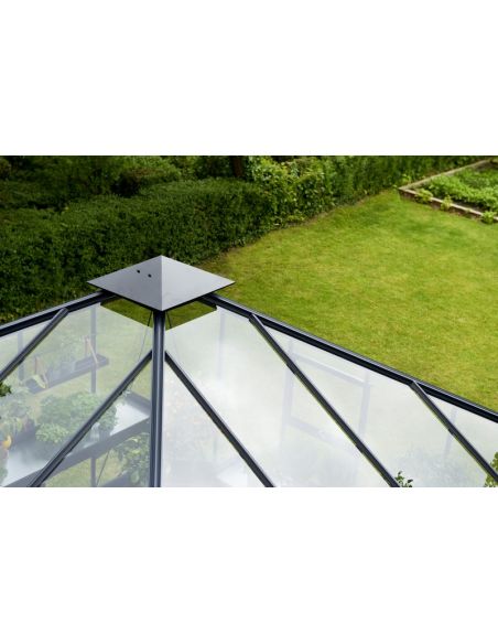 JULIANA - Serre de jardin Oase 13.5 m² en verre trempé - Anthracite