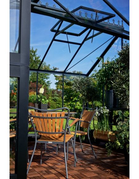 JULIANA Orangerie 15.2 m² anthracite en verre trempé sécurit