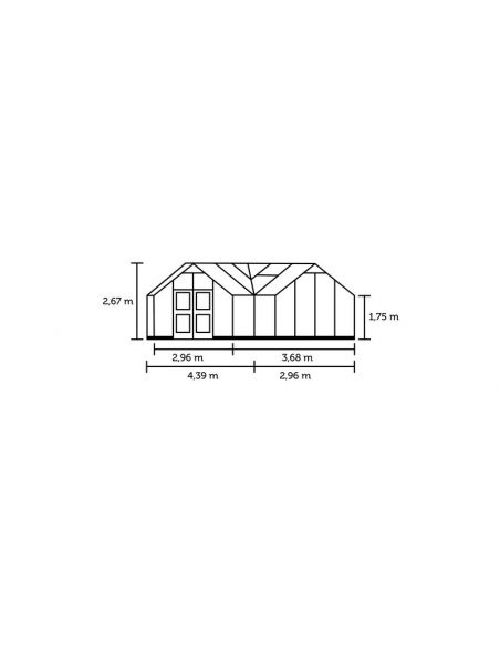 JULIANA Orangerie 15.2 m² anthracite en verre trempé sécurit