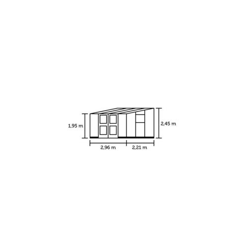 JULIANA - Serre de jardin véranda murale verre trempé 12.9 m² - Aluminium anthracite