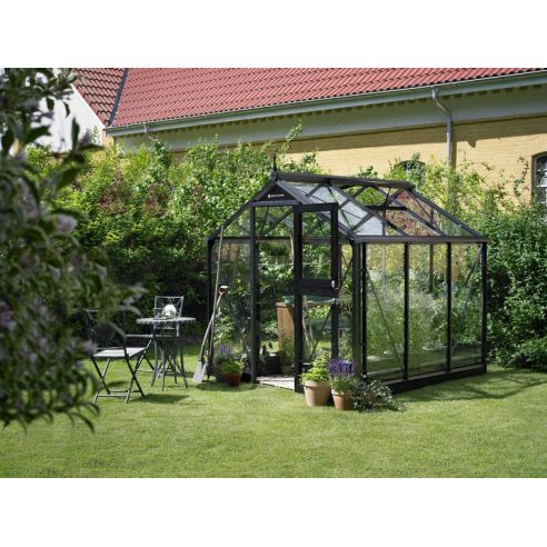 JULIANA - Serre de jardin Compact verre trempé 5 m² - Aluminium anthracite