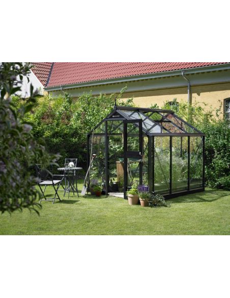 JULIANA - Serre de jardin Compact verre trempé 5 m² - Aluminium anthracite