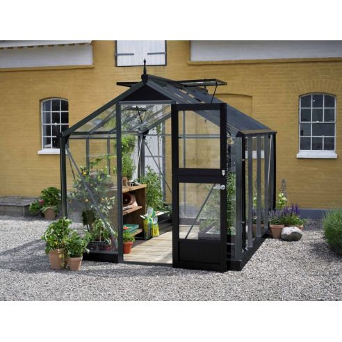 JULIANA - Serre de jardin Compact verre trempé 6.6 m² - Aluminium anthracite