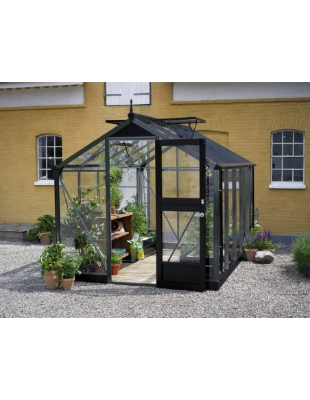 JULIANA - Serre de jardin Compact verre trempé 8.2 m² - Aluminium anthracite