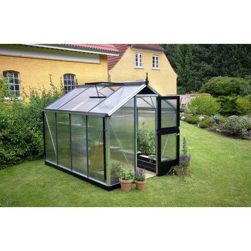 JULIANA - Serre Compact polycarbonate 10mm 6.6 m² - Aluminium naturel