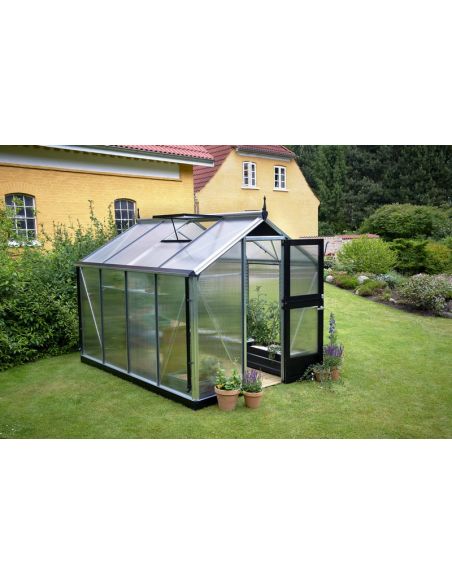 JULIANA - Serre Compact polycarbonate 10mm 6.6 m² - Aluminium naturel