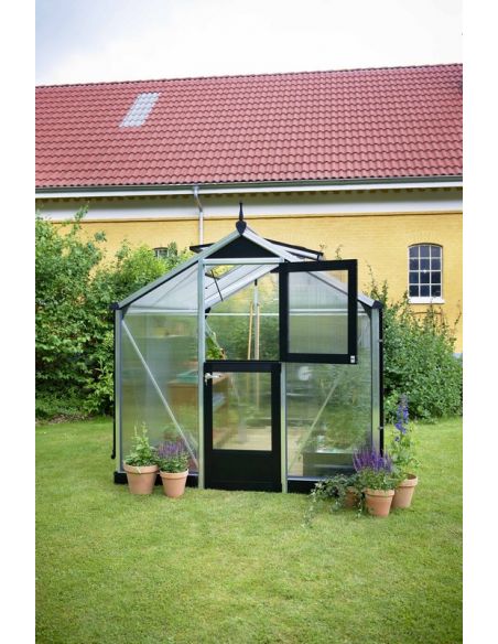 JULIANA - Serre Compact polycarbonate 10mm 6.6 m² - Aluminium naturel