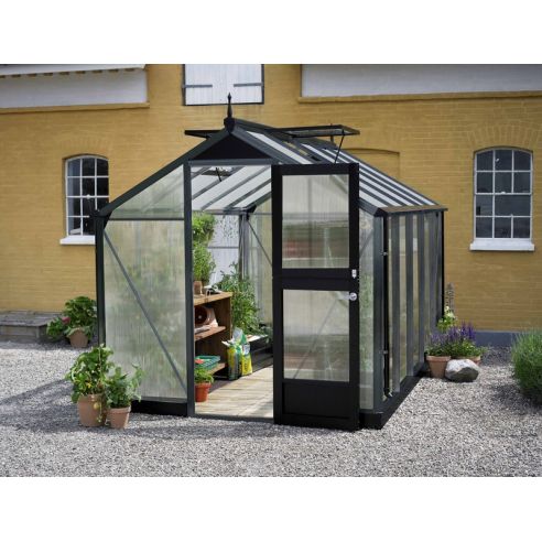 JULIANA - Serre Compact polycarbonate 10mm 8.2 m² - Aluminium anthracite