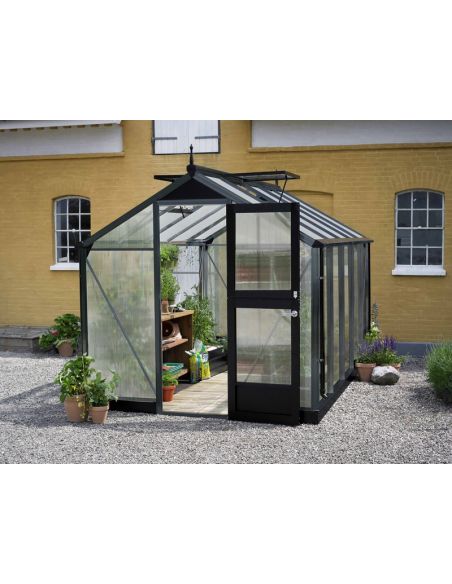 JULIANA - Serre Compact polycarbonate 10mm 8.2 m² - Aluminium anthracite