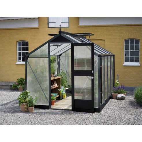 JULIANA - Serre Compact polycarbonate 10mm 6.6 m² - Aluminium anthracite