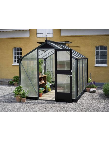 JULIANA - Serre Compact polycarbonate 10mm 6.6 m² - Aluminium anthracite