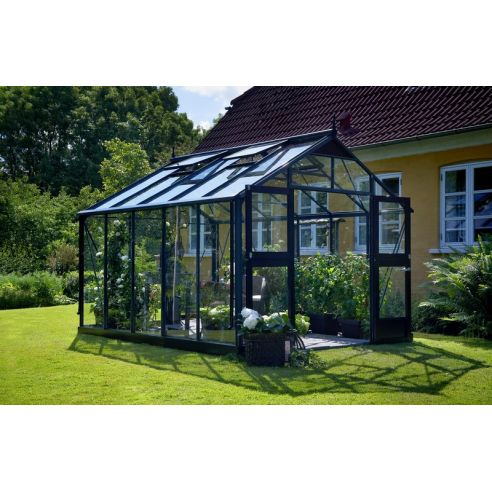 JULIANA - Serre Premium en verre trempé 3 mm 10.9 m² - Aluminium anthracite