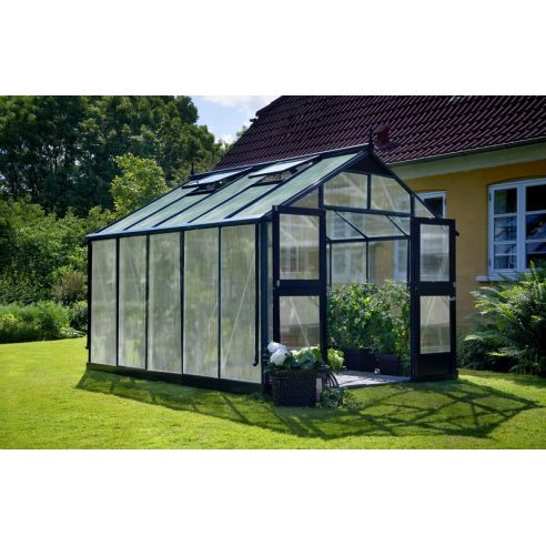 JULIANA - Serre Premium en polycarbonate 10 mm 10.9 m² - Aluminium anthracite