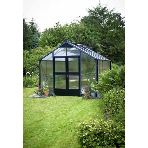 JULIANA - Serre Premium en polycarbonate 10 mm 13 m² - Aluminium anthracite