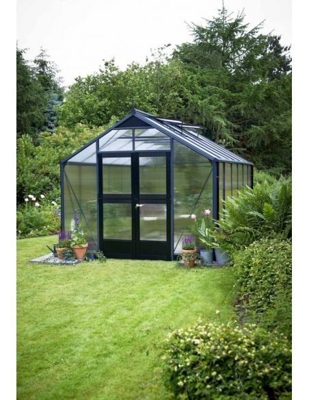 JULIANA - Serre Premium en polycarbonate 10 mm 13 m² - Aluminium anthracite