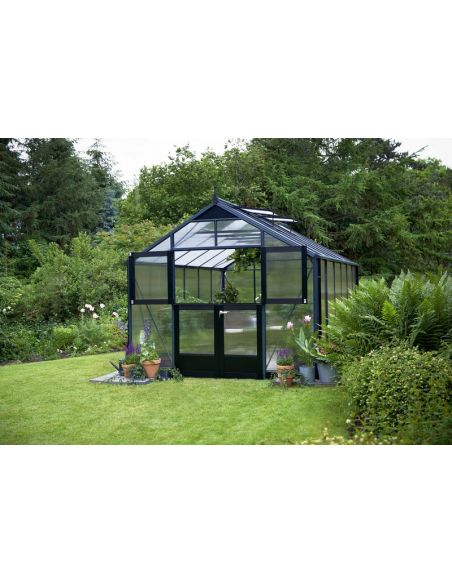 JULIANA - Serre Premium en polycarbonate 10 mm 13 m² - Aluminium anthracite