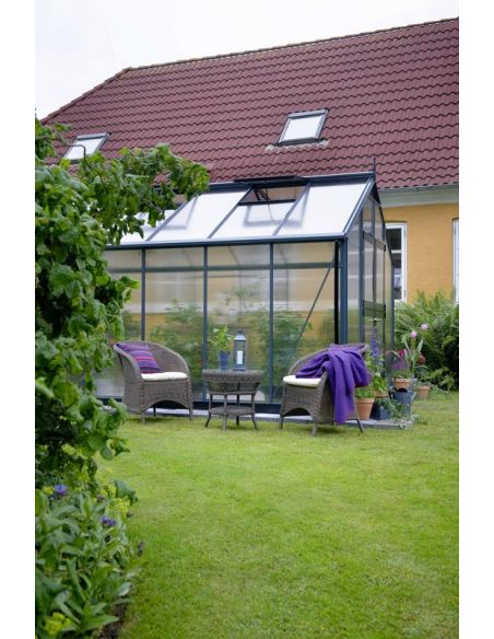 JULIANA - Serre Premium en polycarbonate 10 mm 13 m² - Aluminium anthracite