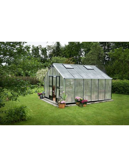 JULIANA - Serre Gartner polycarbonate 10mm 16.2 m² - Aluminium anthracite