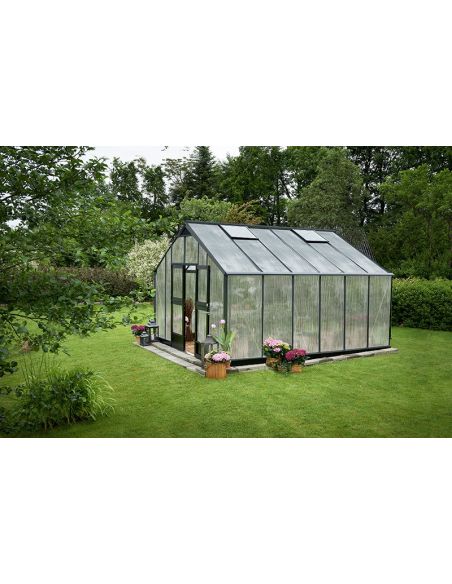 JULIANA - Serre Gartner polycarbonate 10mm 16.2 m² - Aluminium naturel