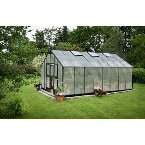 JULIANA - Serre Gartner polycarbonate 10mm 21.4 m² - Aluminium anthracite