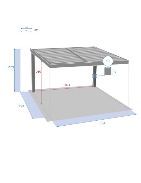 HESPERIDE - Extension frontale pour pergola bioclimatique MAJAE