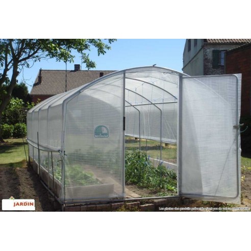 SERRES TONNEAU - Serre tunnel de jardin  "4 saisons +" - 4 x 4.5 m - 2 portes