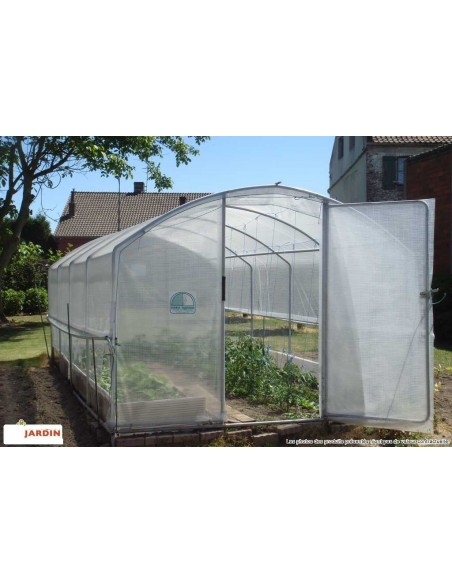 SERRES TONNEAU - Serre tunnel de jardin  "4 saisons +" - 4 x 4.5 m - 2 portes