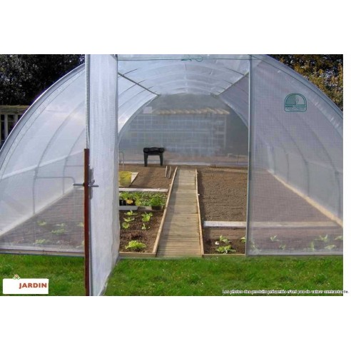 SERRES TONNEAU - Serre tunnel de jardin "Gothique" - 4.5x4.5 m - 1 porte