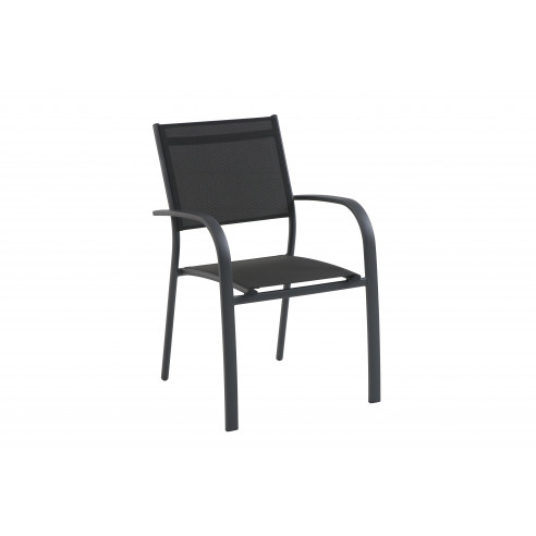 CREADOR - Fauteuil de jardin TOSCA - Aluminium - Textilène anthracite