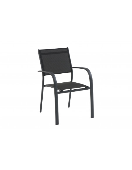 CREADOR - Fauteuil de jardin TOSCA - Aluminium - Textilène anthracite