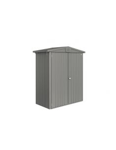 BIOHORT - Abri de jardin Europa double-portes L.172 x P.84 cm - Taille 1 - Gris Quartz Métallique 