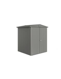 BIOHORT - Abri de jardin Europa double-portes L1.72 x P.156 - Taille 2 -Gris Quartz Métallique 