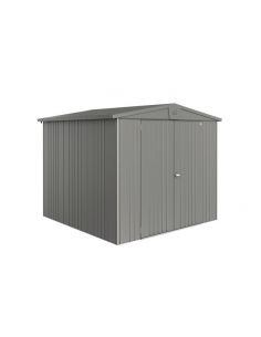 BIOHORT - Abri de jardin Europa double-portes de L.244 X P.228 cm - Taille A4 - Gris Quartz Métallique 