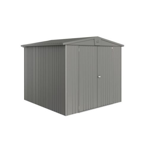 BIOHORT - Abri de jardin Europa double-portes de L.244 X P.228 cm - Taille A4 - Gris Quartz Métallique 