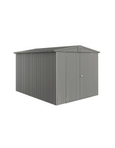 BIOHORT - Abri de jardin Europa double-portes L.244 X P. 300 - Taille A6 - Gris Quartz Métallique 