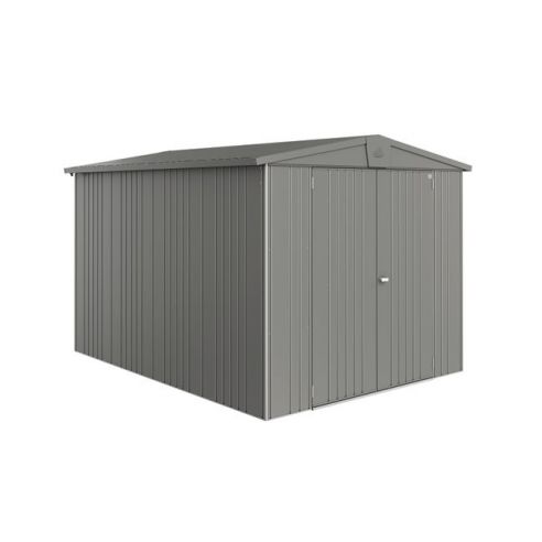 BIOHORT - Abri de jardin Europa double-portes L.244 X P. 300 - Taille A6 - Gris Quartz Métallique 