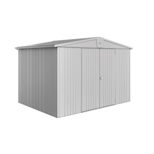 BIOHORT - Abri de jardin Europa double-portes L.316 x P.228 cm - Taille 5 - Argent Métallique 