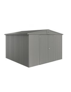 BIOHORT - Abri Europa double-portes L.316 x P.300 - Taille 7 - Gris Quartz Métallique