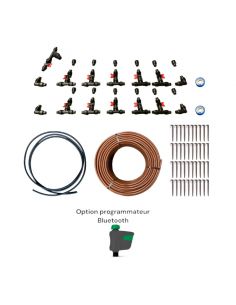 SERRES TONNEAU - Kit arrosage pour serre de 50 à 100 m² - Programmateur Nez de Robinet Bluetooth