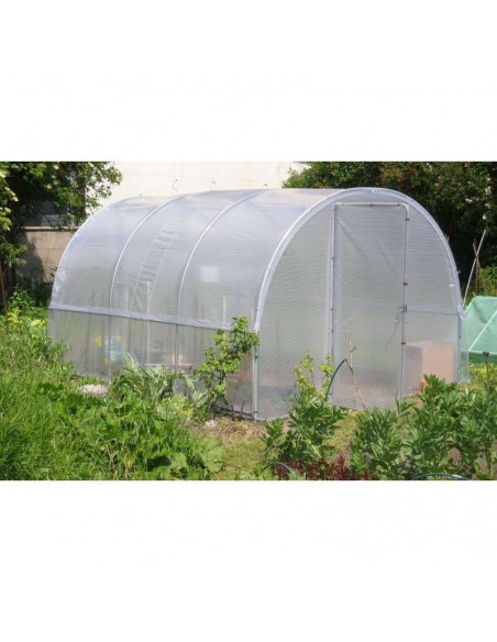 SERRES TONNEAU - Serre tunnel de jardin  "Jardinière" - 3x6 m - PE Thermique Diffusant - 2 portes