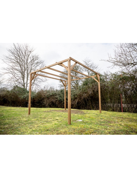 HABRITA - Pergola Thonon bois THT - 3 x 2.96 m