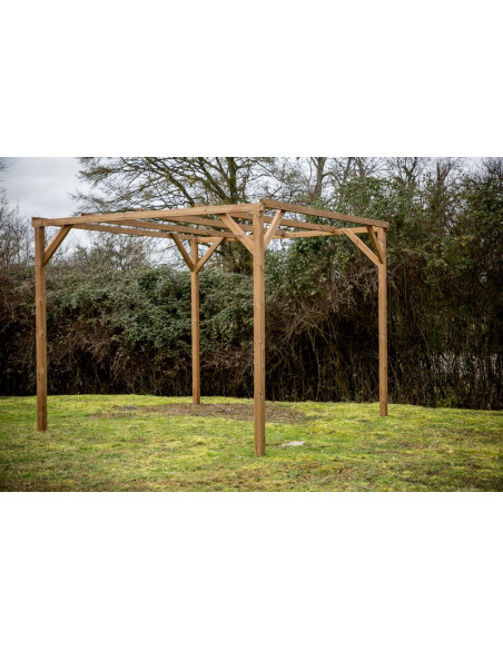 HABRITA - Pergola Thonon bois THT - 3 x 2.96 m