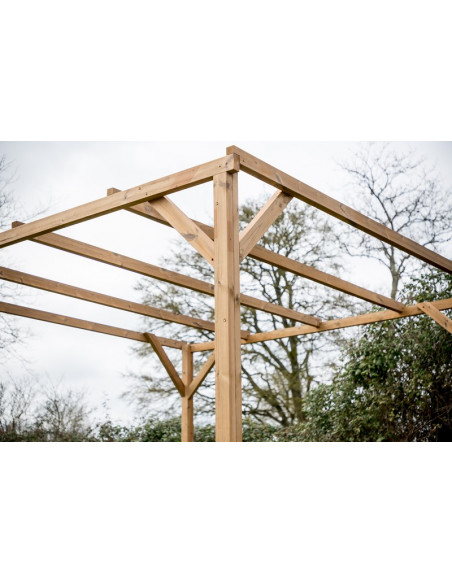 HABRITA - Pergola Thonon bois THT - 3 x 2.96 m