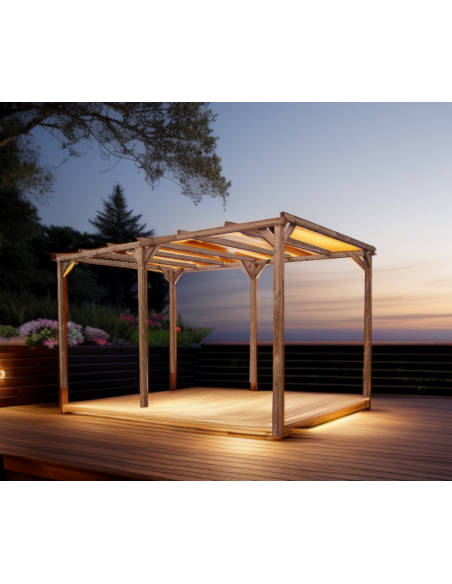 HABRITA - Pergola Thonon bois THT - 3 x 5 m