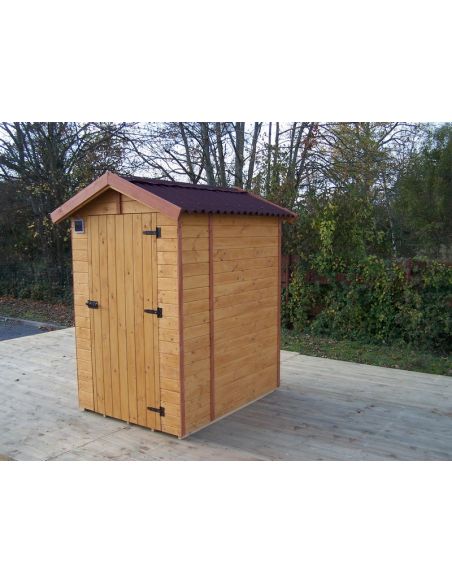 HABRITA - Abri WC en bois massif avec plancher - 1.35 m²