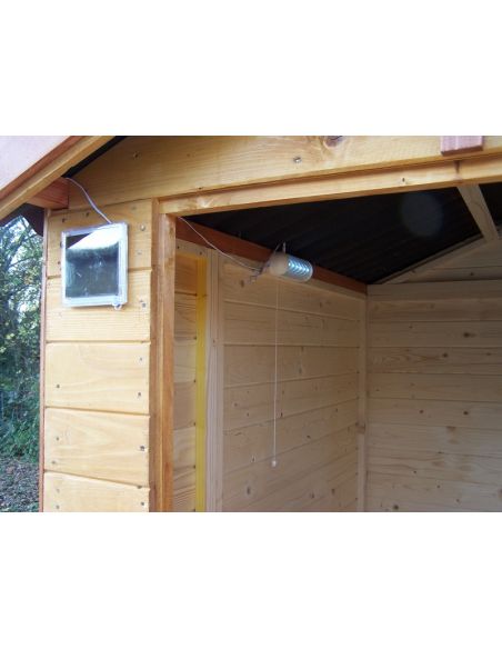 HABRITA - Abri WC en bois avec plancher - 1.35 m² - Montage à domicile inclus