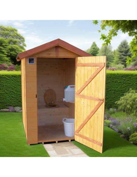 HABRITA - Abri WC en bois massif avec plancher - 1.81 m²