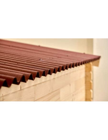 HABRITA - Abri bois massif non traité avec plancher - 5.04 m² 